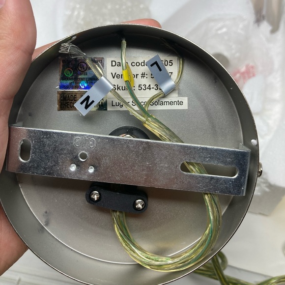 Vintage Hampton Bay Yellow Murano Glass Pendant Light Lamp New Open Box - Picture 8 of 9